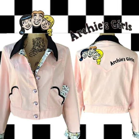 Betty &amp; Veronica x Unique Village Archie Girls Jacket Size XL /14 NWT