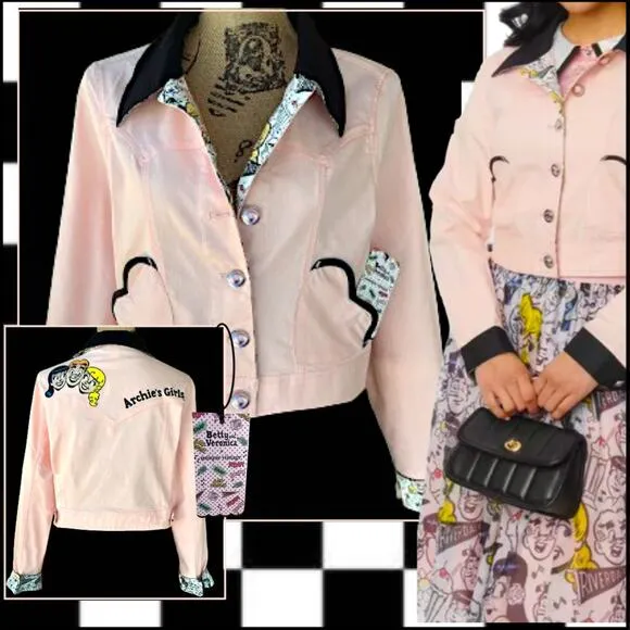 Betty &amp; Veronica x Unique Village Archie Girls Jacket Size XL /14 NWT