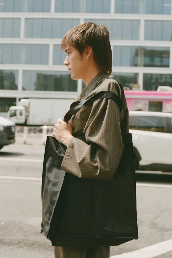 BIG BIRTHDAY BAG, BLACK LAMBSKIN