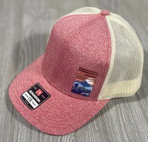 Bigfoot Pink Sunset Mountain Scene Richardson Hat