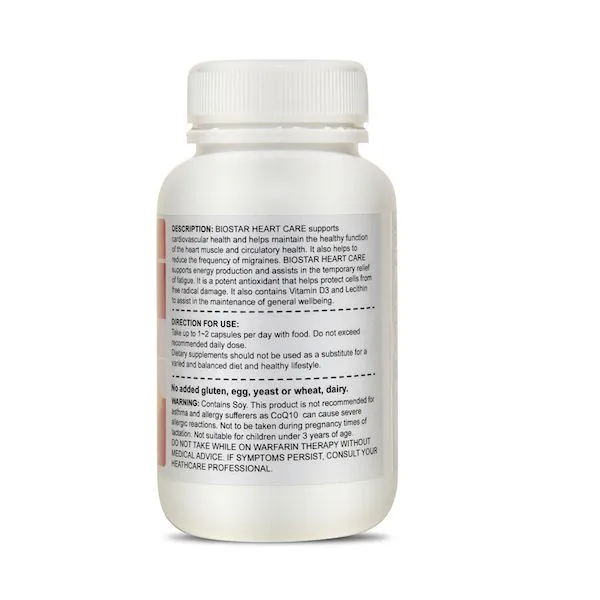 Biostar Heart Care COQ10   Vitamin D3