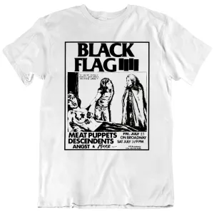 Black Flag ''Meat Puppets'' Vintage Look T-Shirt