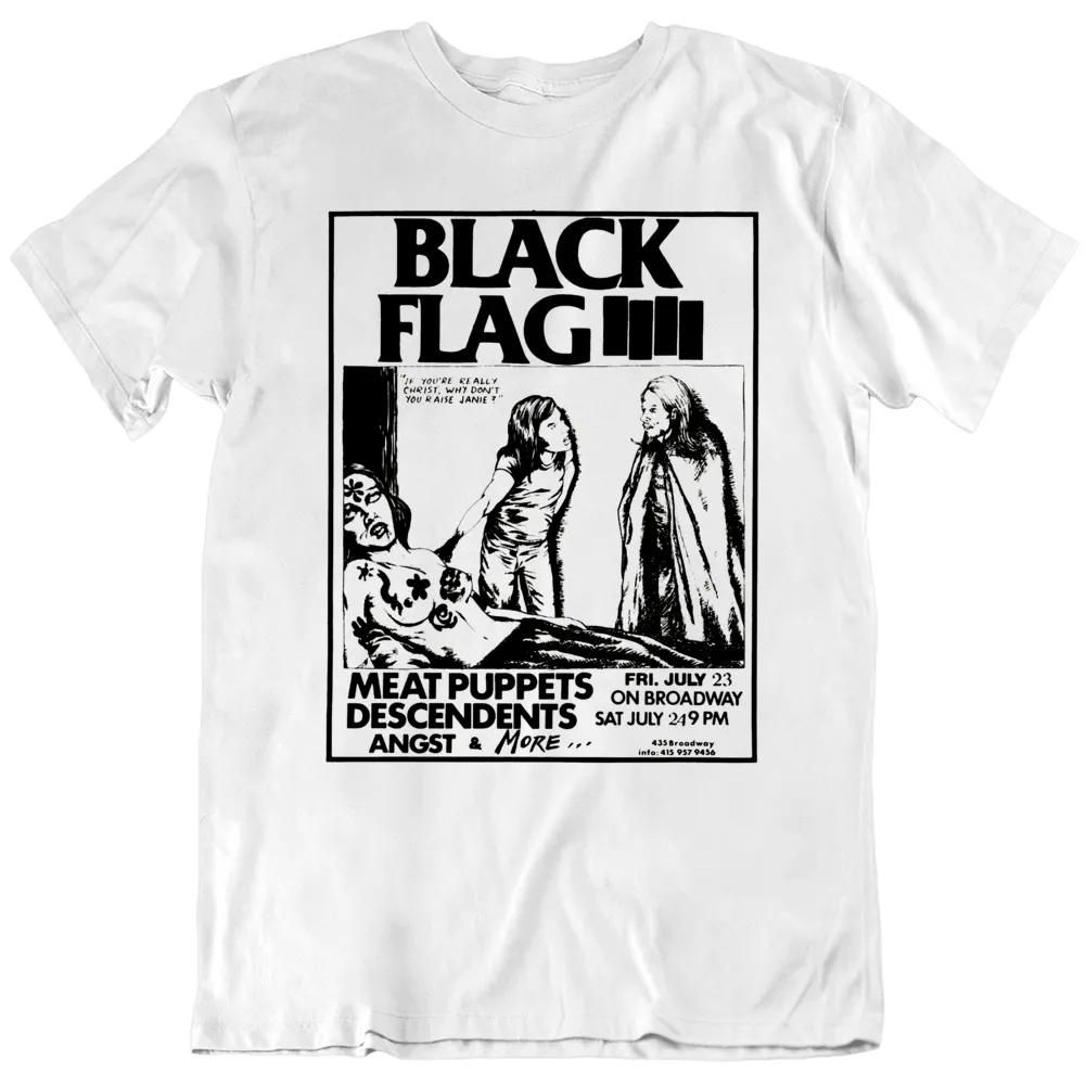 Black Flag ''Meat Puppets'' Vintage Look T-Shirt