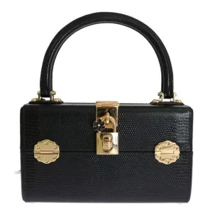 Black Leather Hand Cosmetic Bag