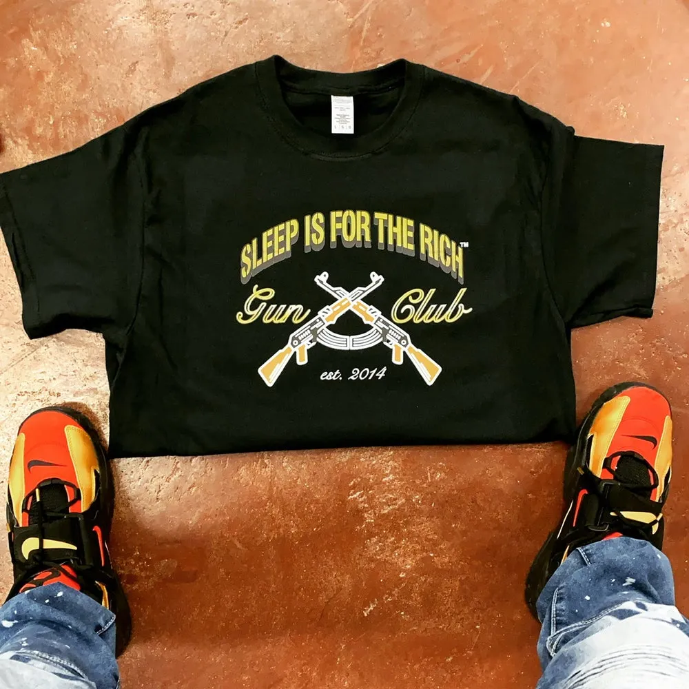 (Black) “OFFICIAL” Sleep is For The Rich Gun Club” Tee
