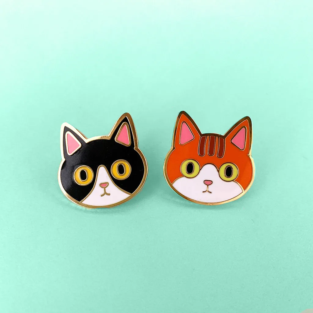 Black Tuxedo Cat Enamel Pin