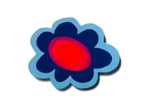 blue & orange flower