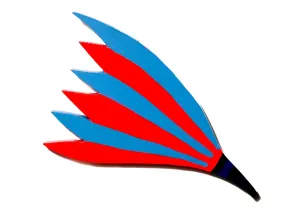 blue & red striped flower