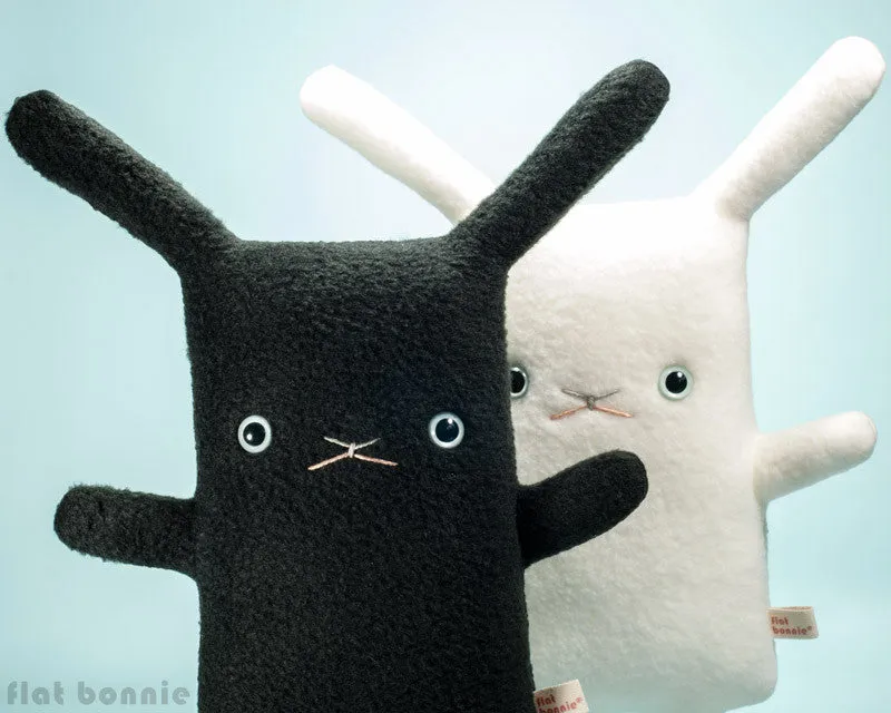 Blue Eye Bunny Rabbit - Plush stuffed animal - 6 body color options - Handmade