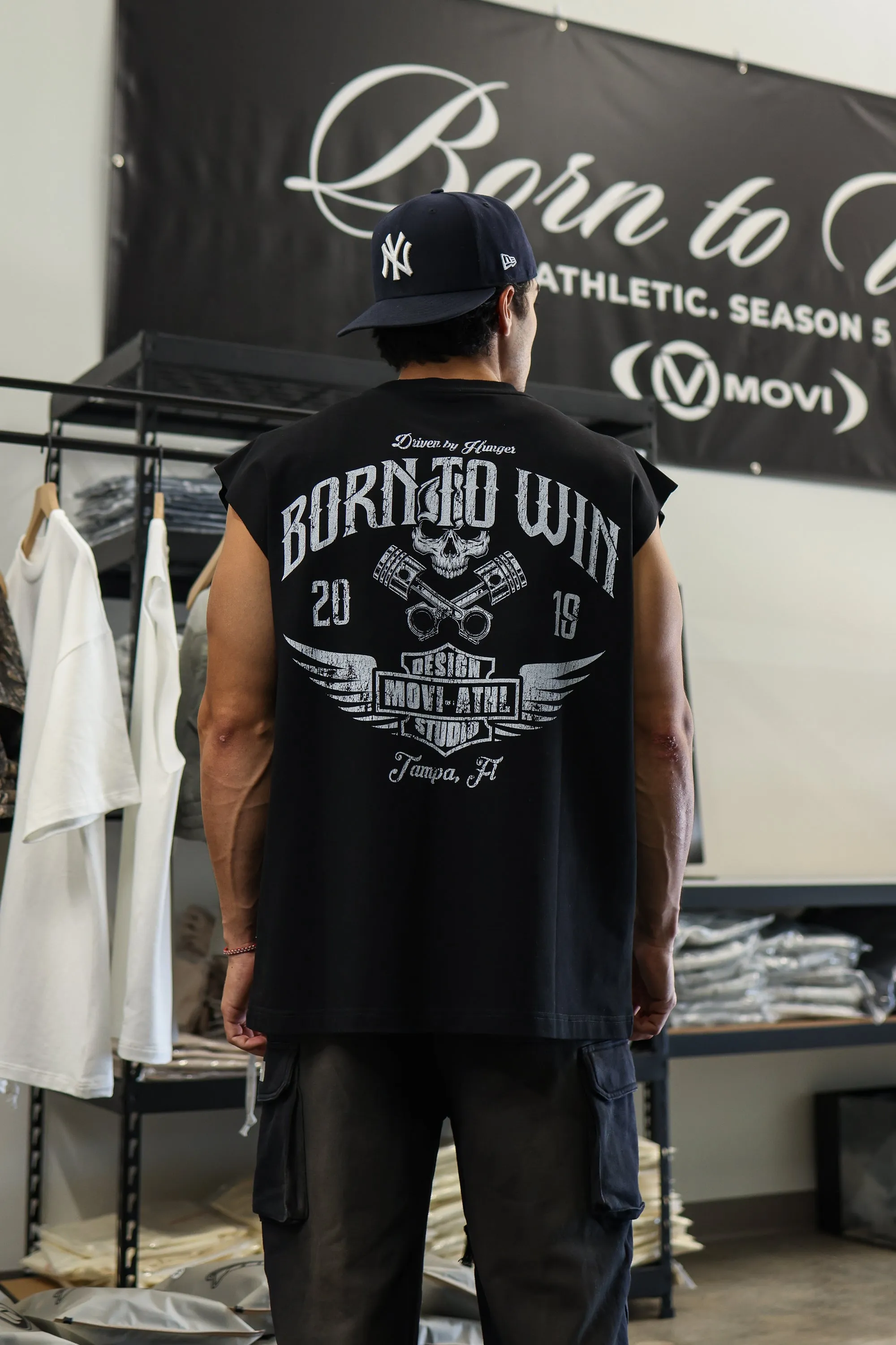 BORN TO WIN CUT-OFF - BLACK