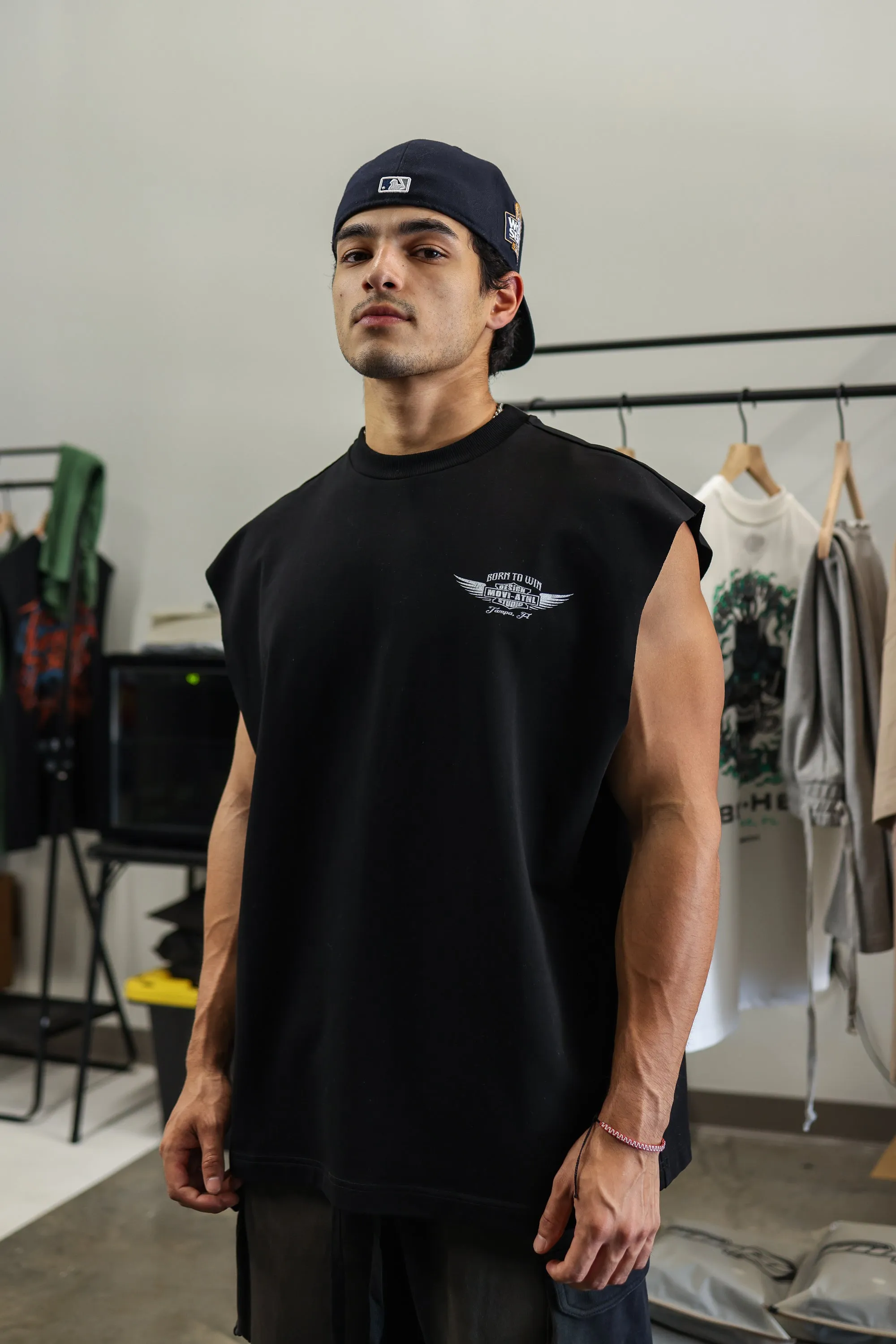 BORN TO WIN CUT-OFF - BLACK