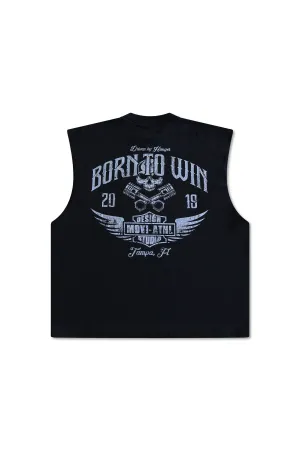 BORN TO WIN CUT-OFF - BLACK