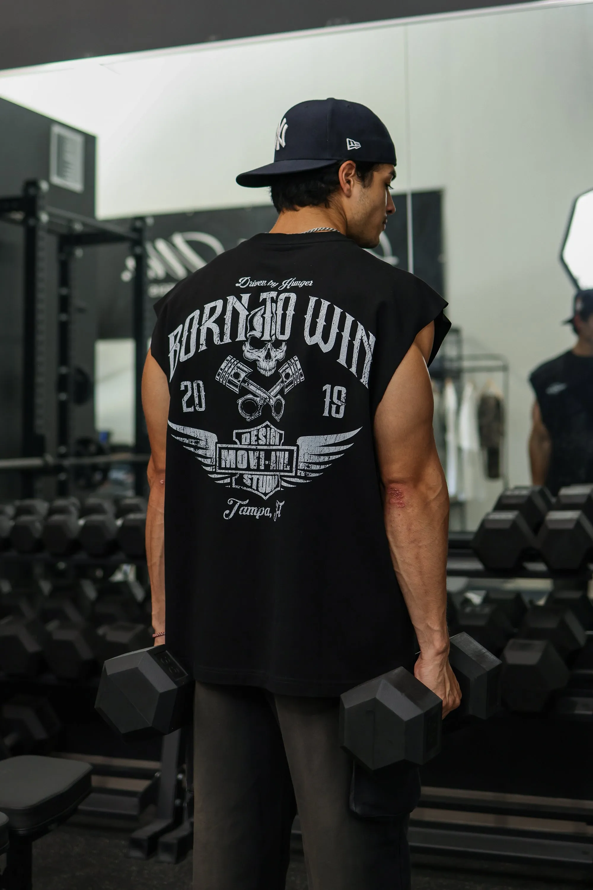 BORN TO WIN CUT-OFF - BLACK