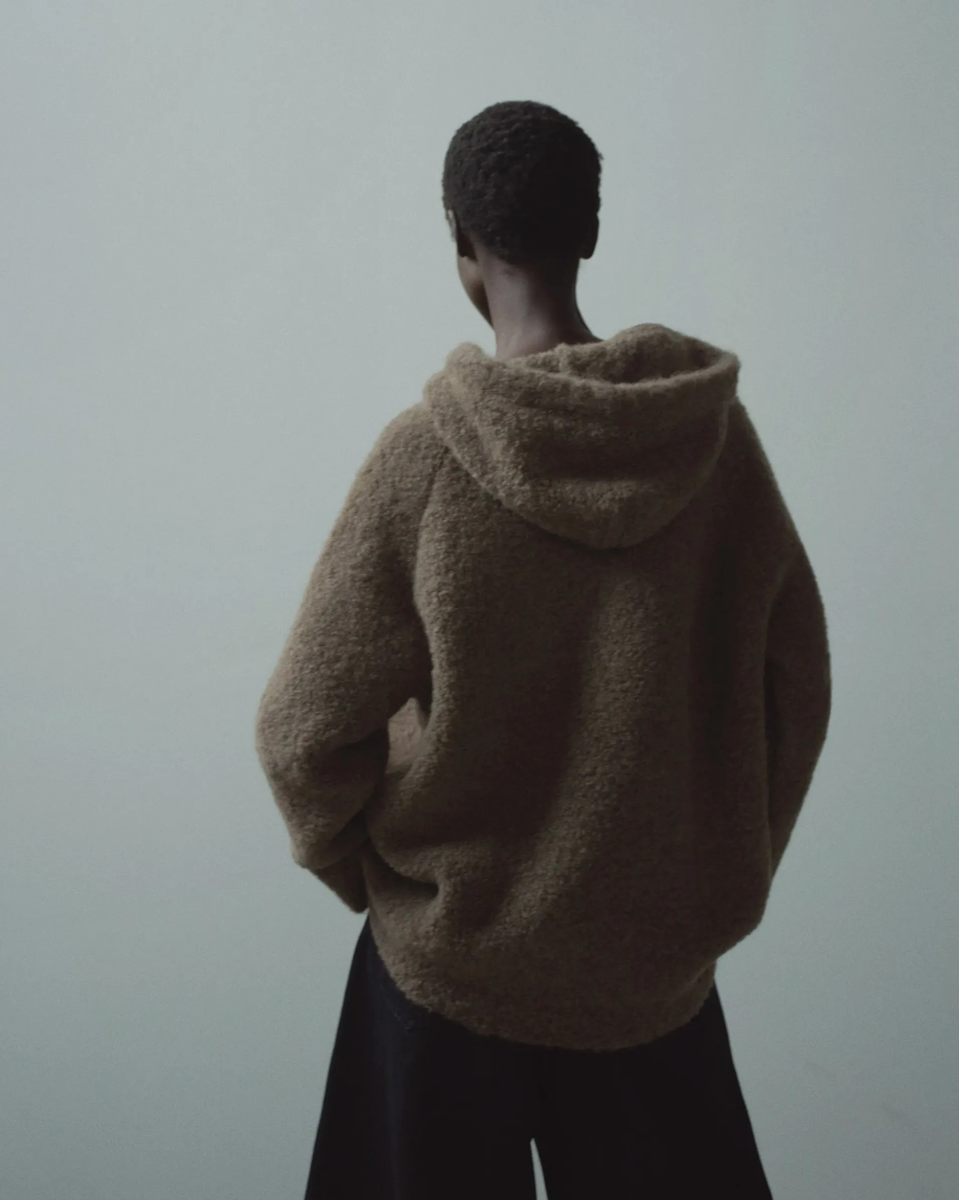 Boucle Hoodie Sweater, Vetiver