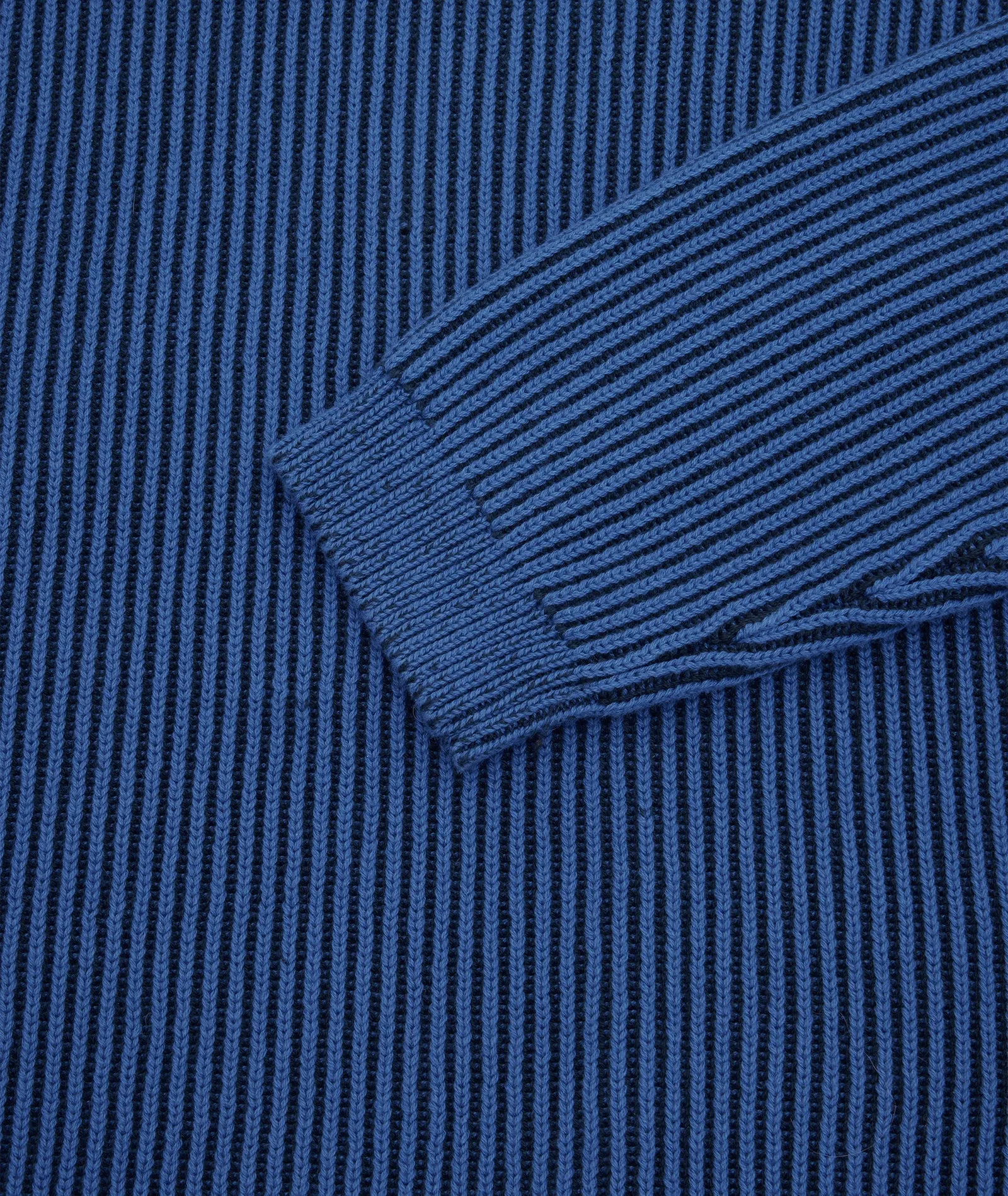 Boxy Cotton Knit - Bicolored blue/navy