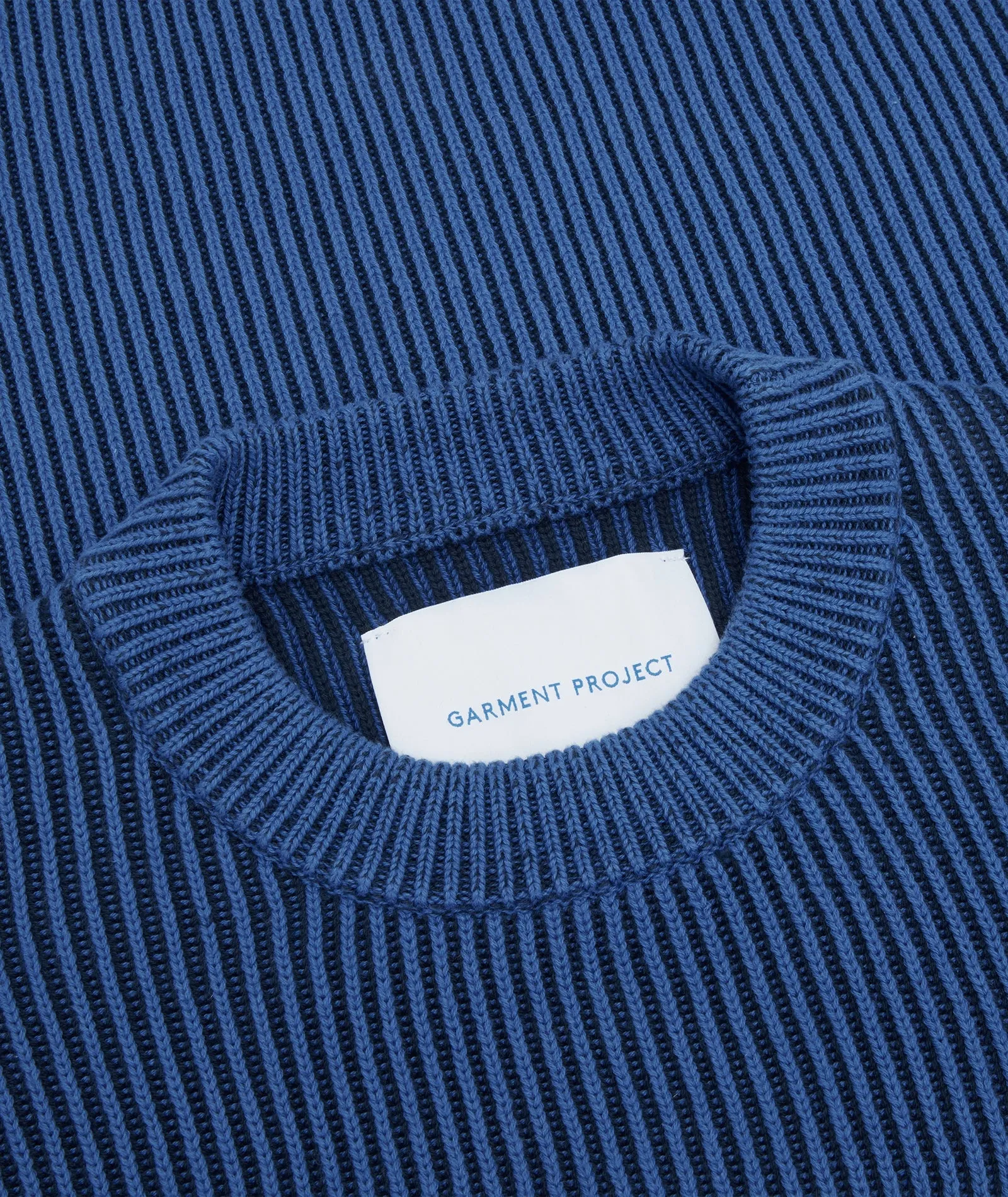 Boxy Cotton Knit - Bicolored blue/navy