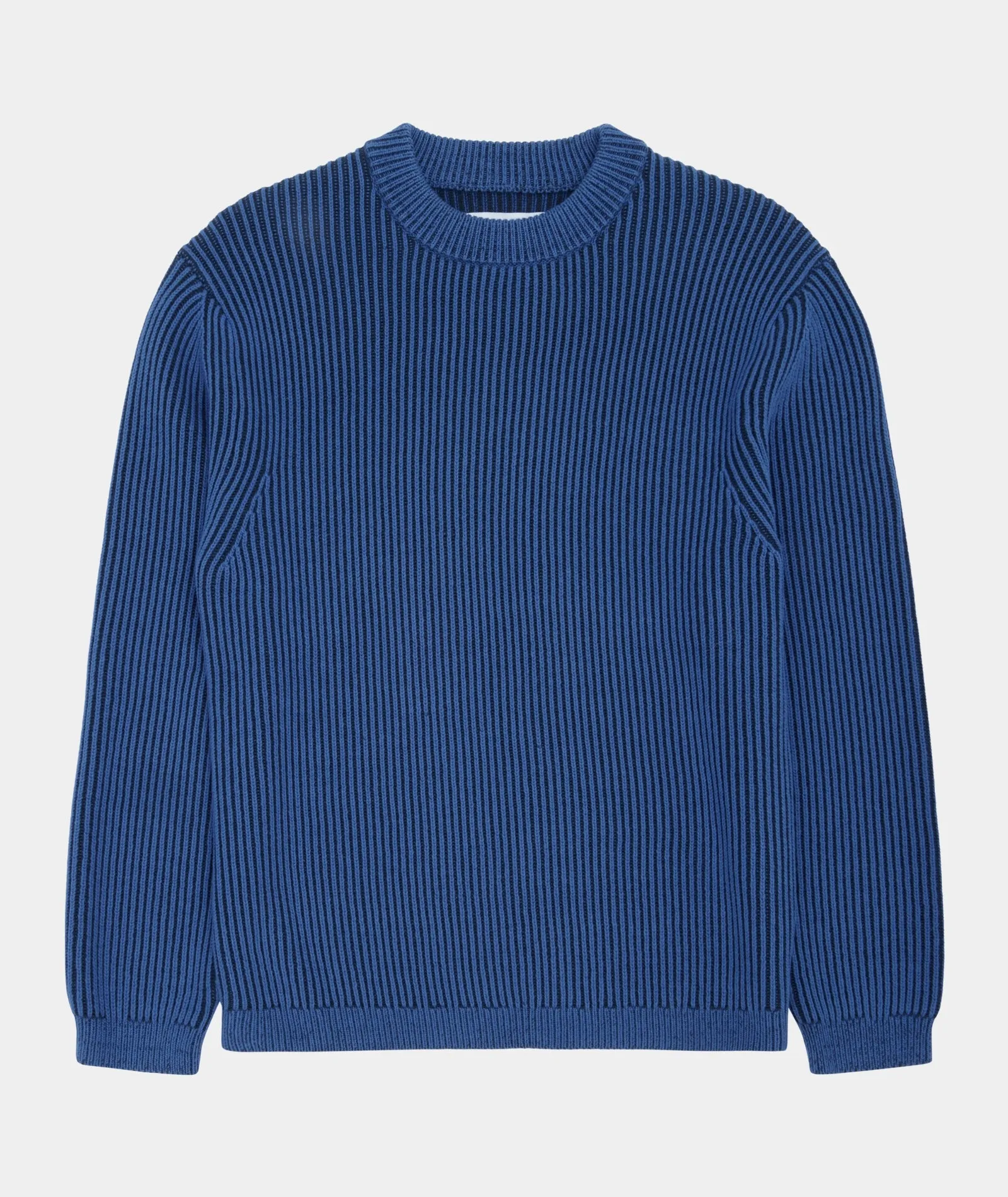 Boxy Cotton Knit - Bicolored blue/navy