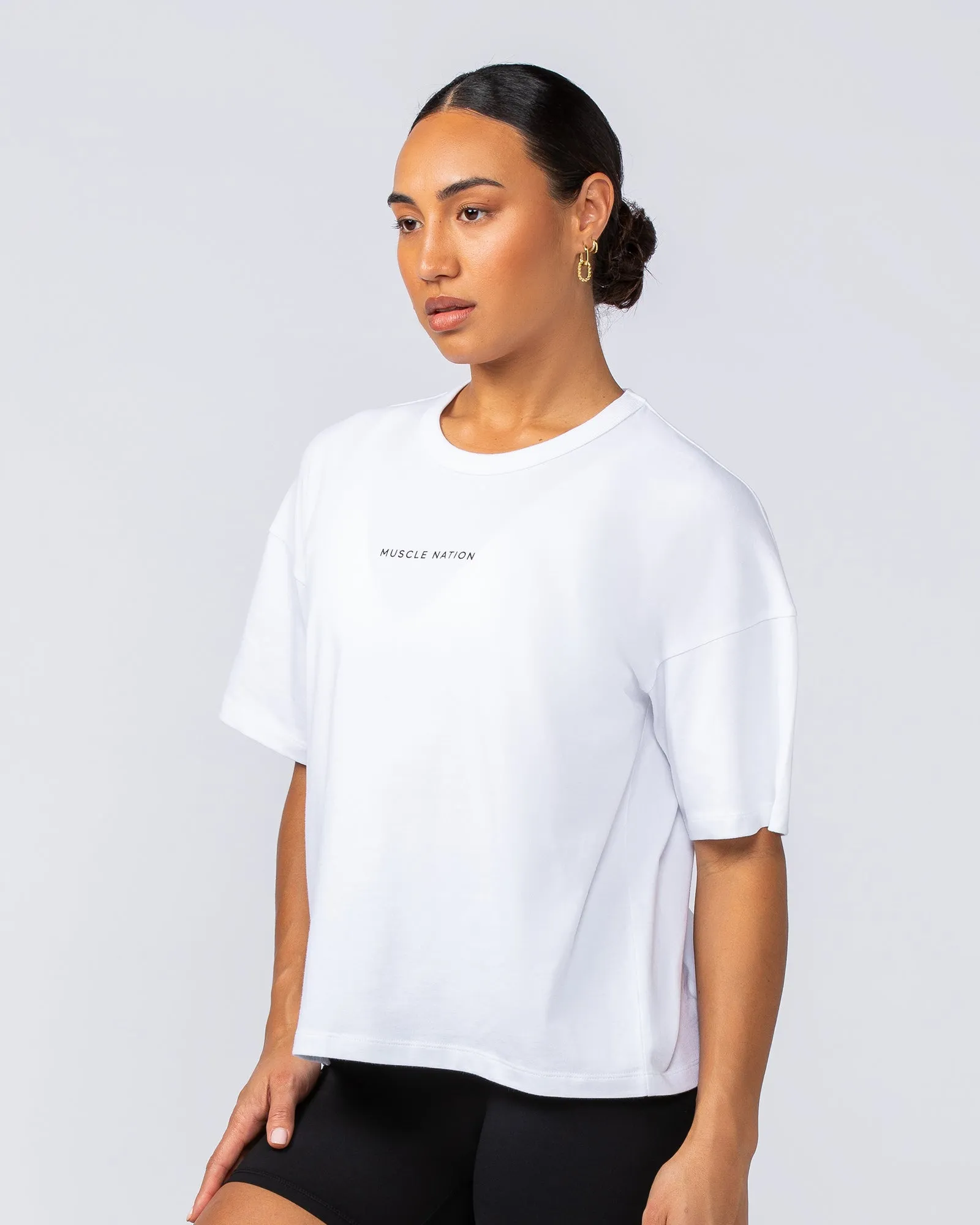 Boxy Fit Tee - White
