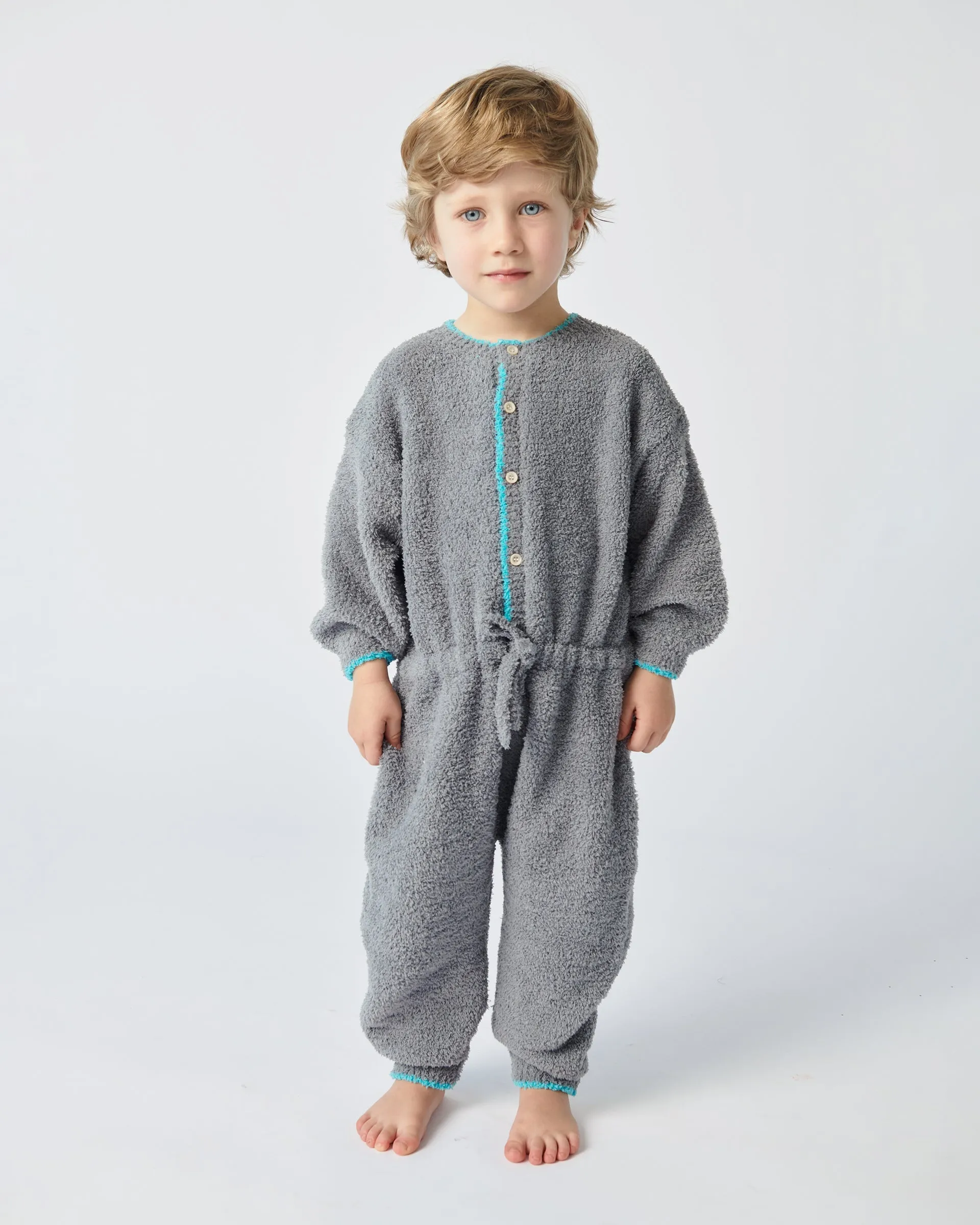 Boxy Long Sleeved Jumpsuit - Fuzzy