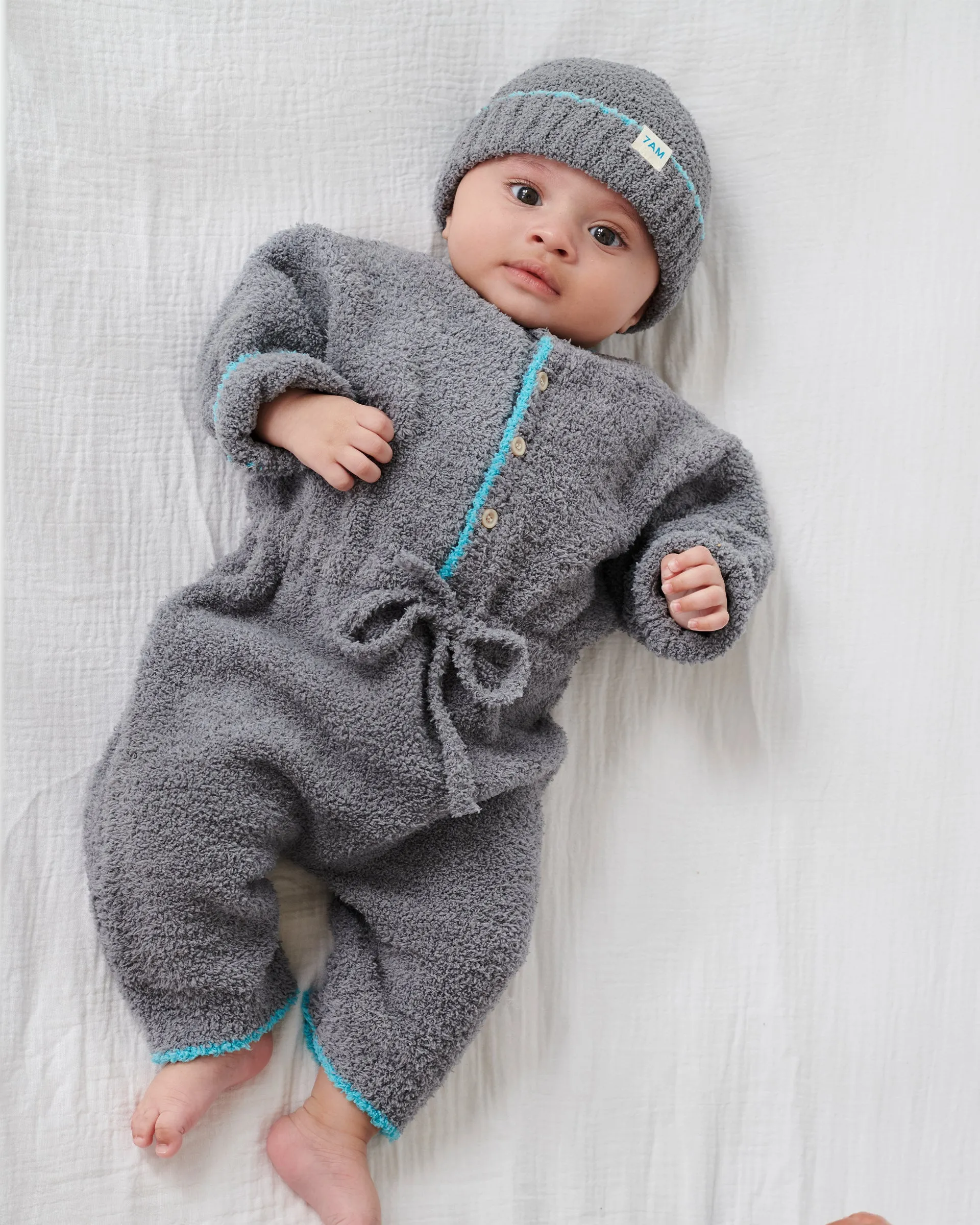 Boxy Long Sleeved Jumpsuit - Fuzzy