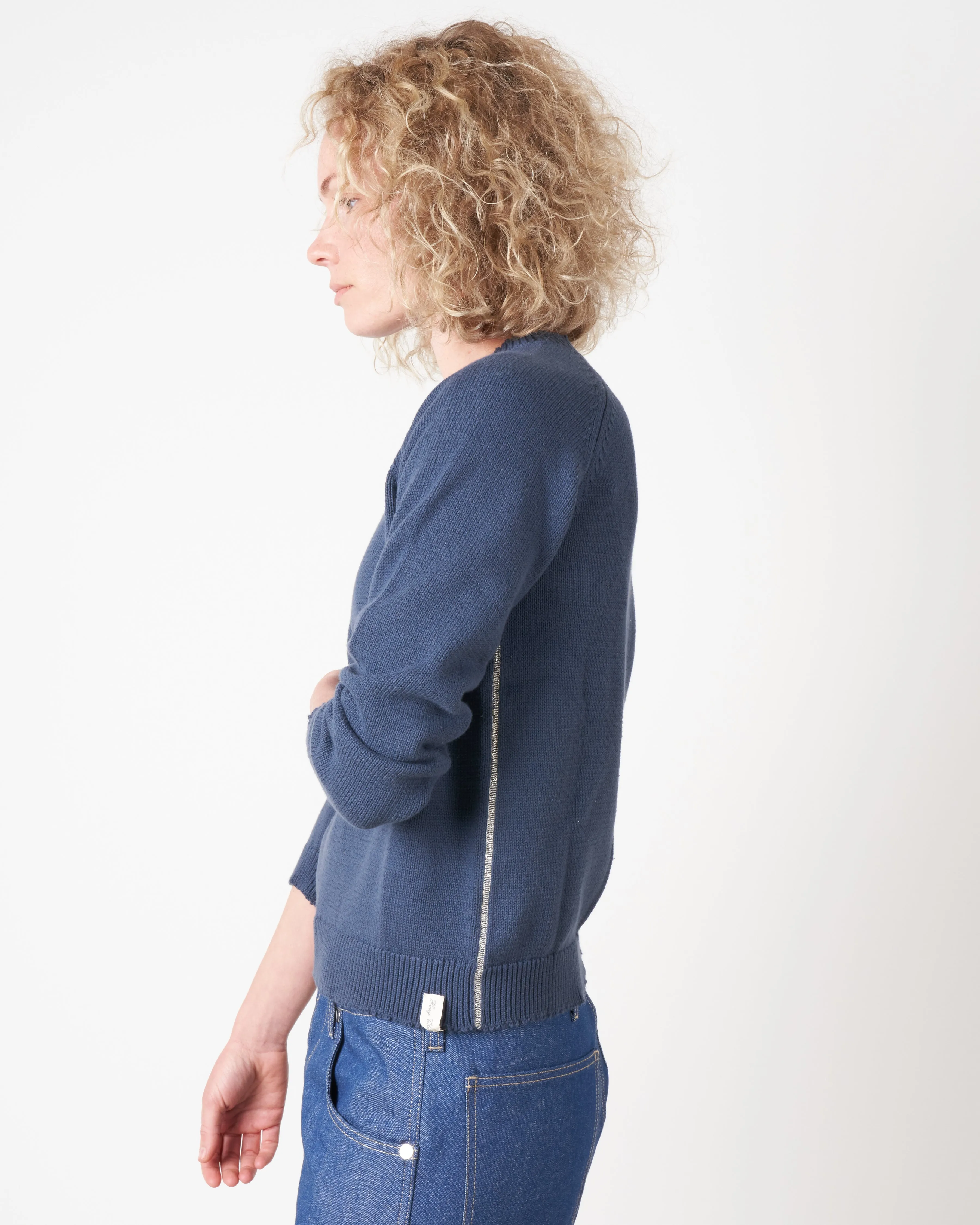 boxy roundneck pullover - night