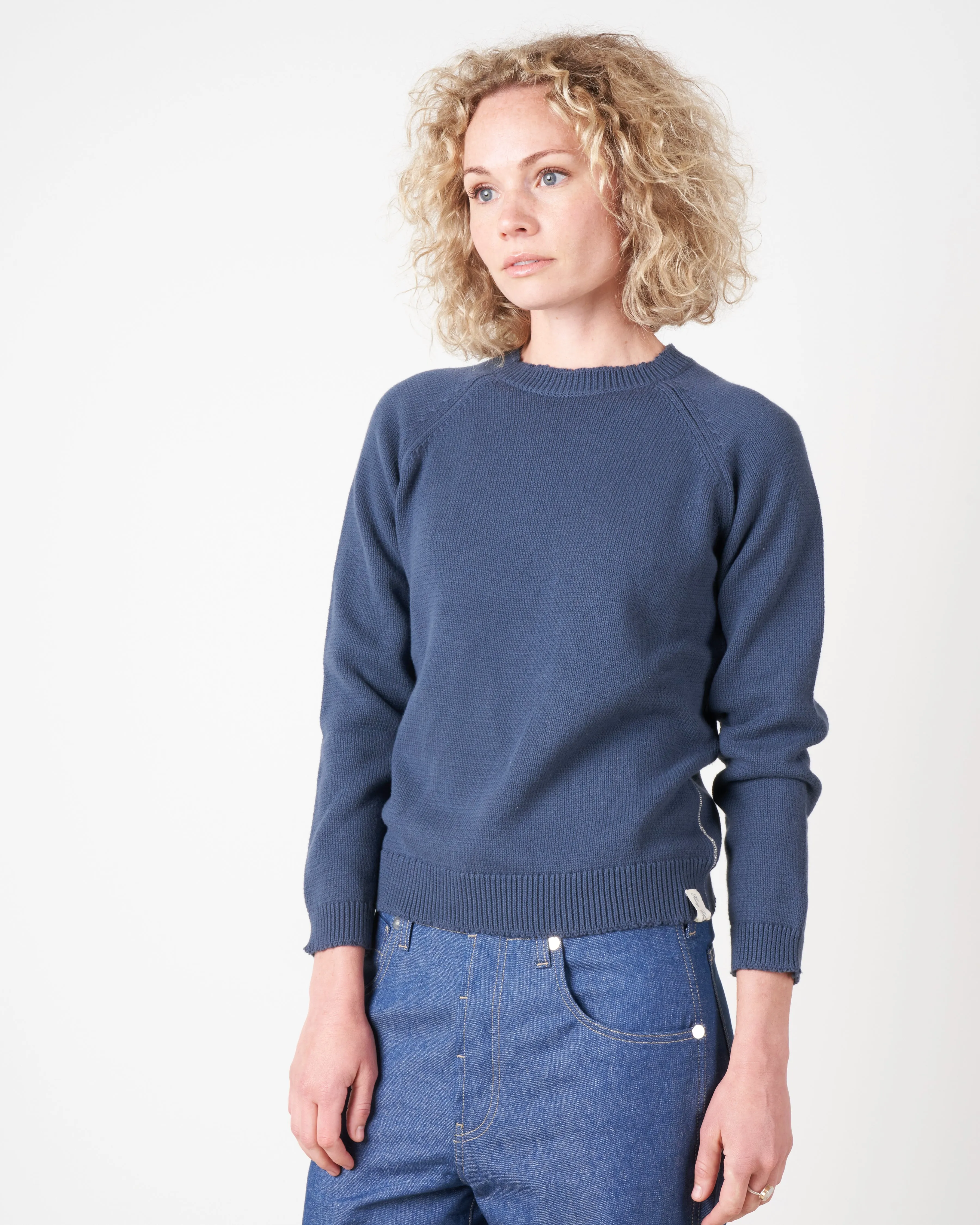 boxy roundneck pullover - night