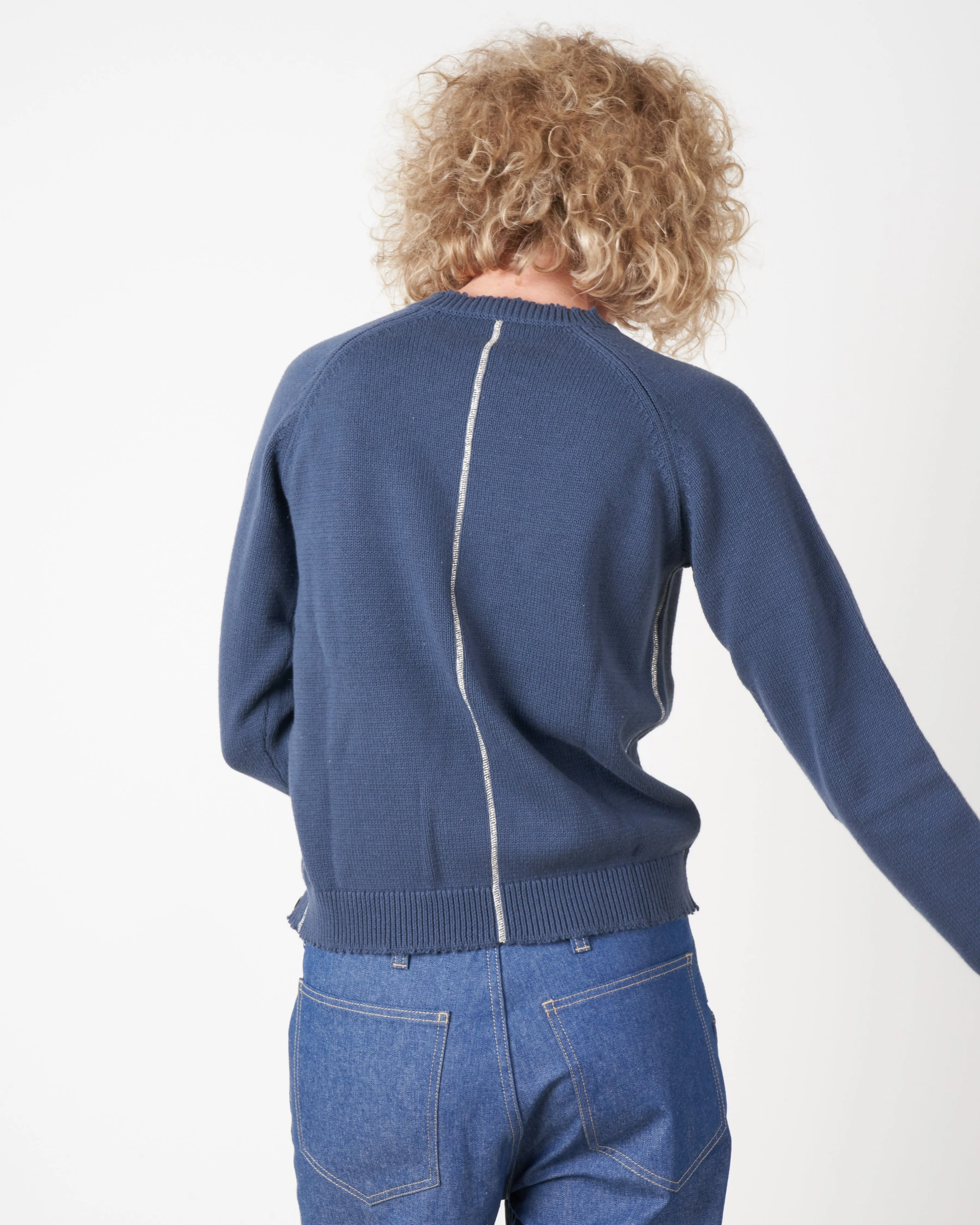 boxy roundneck pullover - night