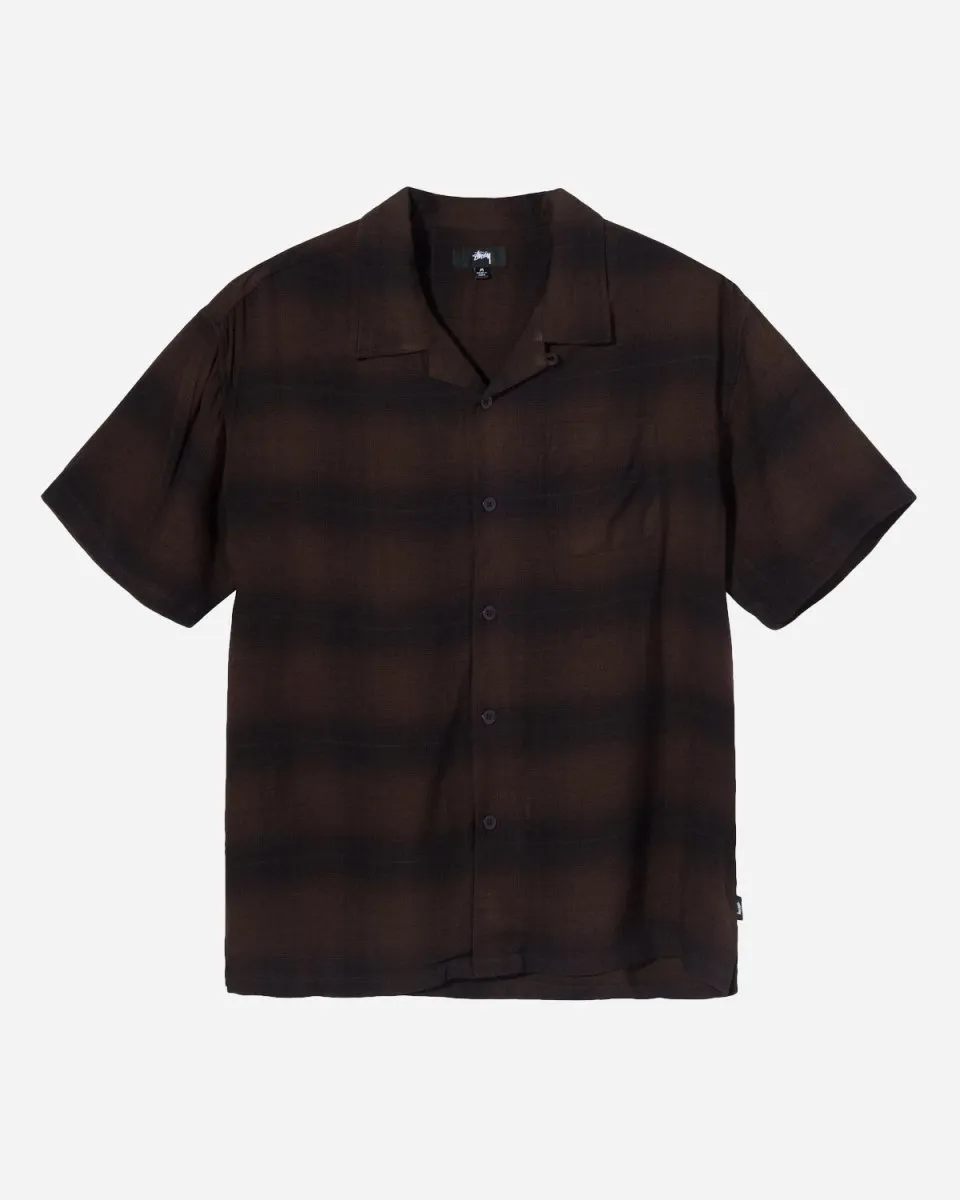 Boxy Shadow Plaid Shirt - Brown