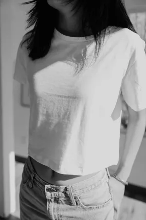 Boxy White Tee