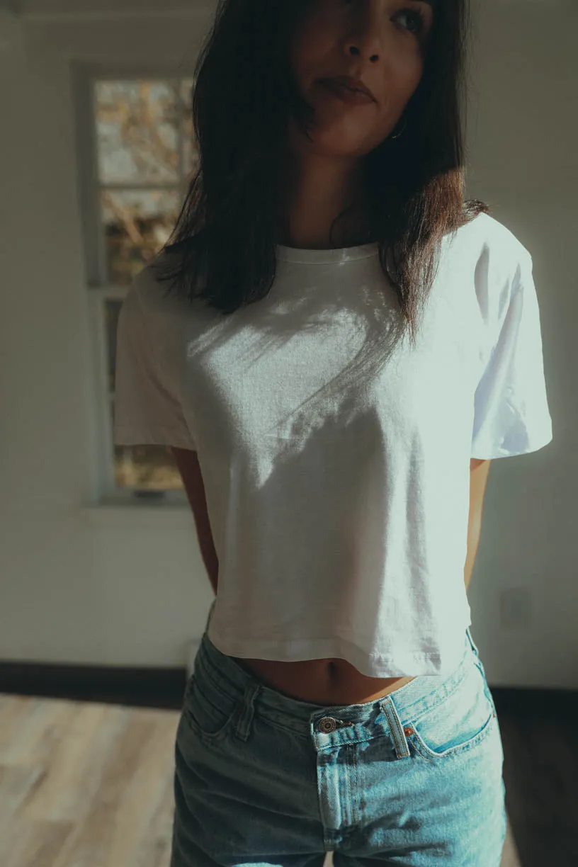 Boxy White Tee