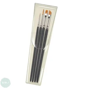 BRUSH SET -  PROLON BUDGET - 4 Assorted Brush Wallet set - GENERAL PURPOSE  - B1