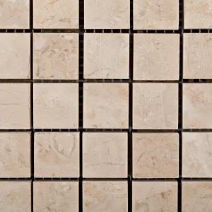 Bursa Beige / Sandy Beige Marble 2 X 2 Polished Mosaic Tile - Box of 5 Sheets