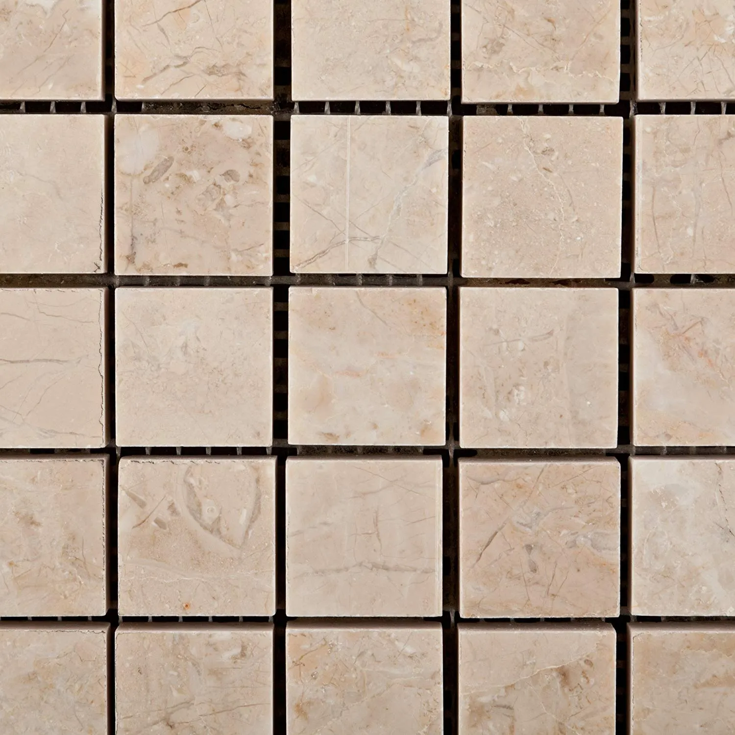 Bursa Beige / Sandy Beige Marble 2 X 2 Polished Mosaic Tile - Box of 5 Sheets