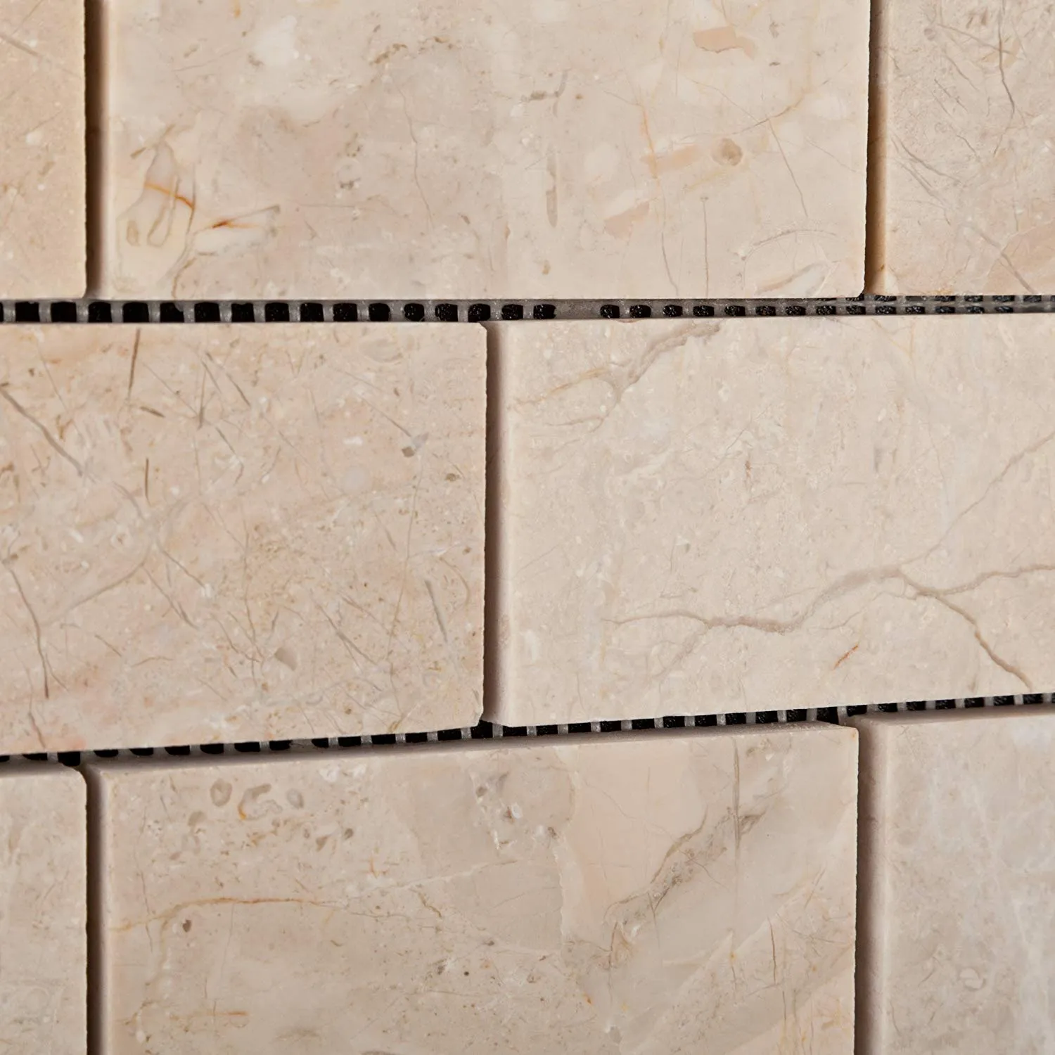 Bursa Beige / Sandy Beige Marble 2 X 4 Polished Brick Mosaic Tile - Box of 5 Sheets