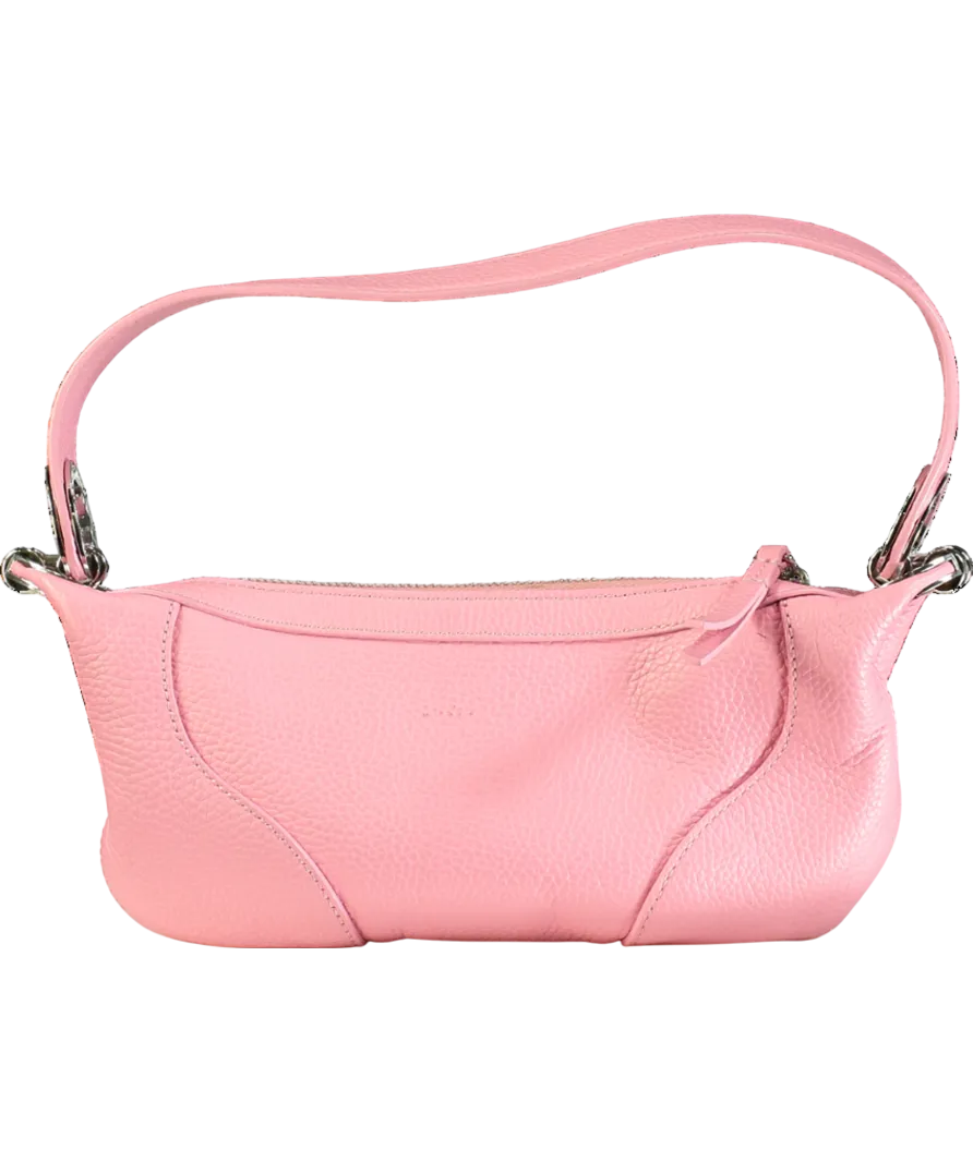 BY FAR Pink Mini Amira Lamé Leather Bag One Size