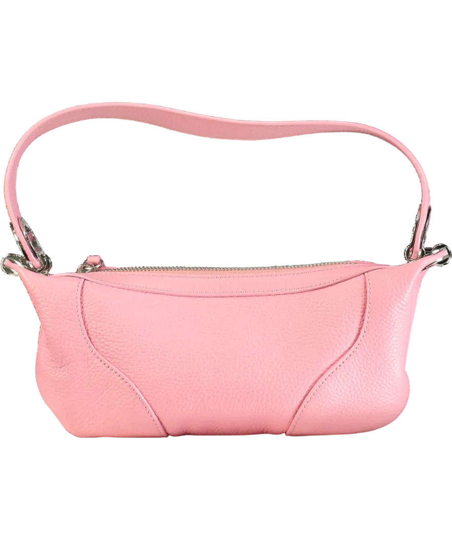 BY FAR Pink Mini Amira Lamé Leather Bag One Size