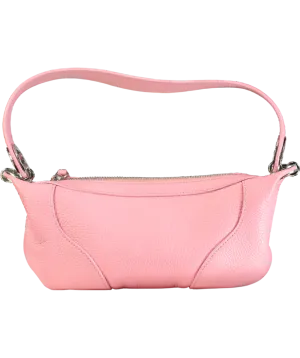 BY FAR Pink Mini Amira Lamé Leather Bag One Size