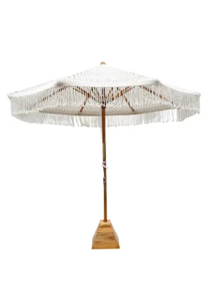 Casablanca Macrame Umbrella - Natural