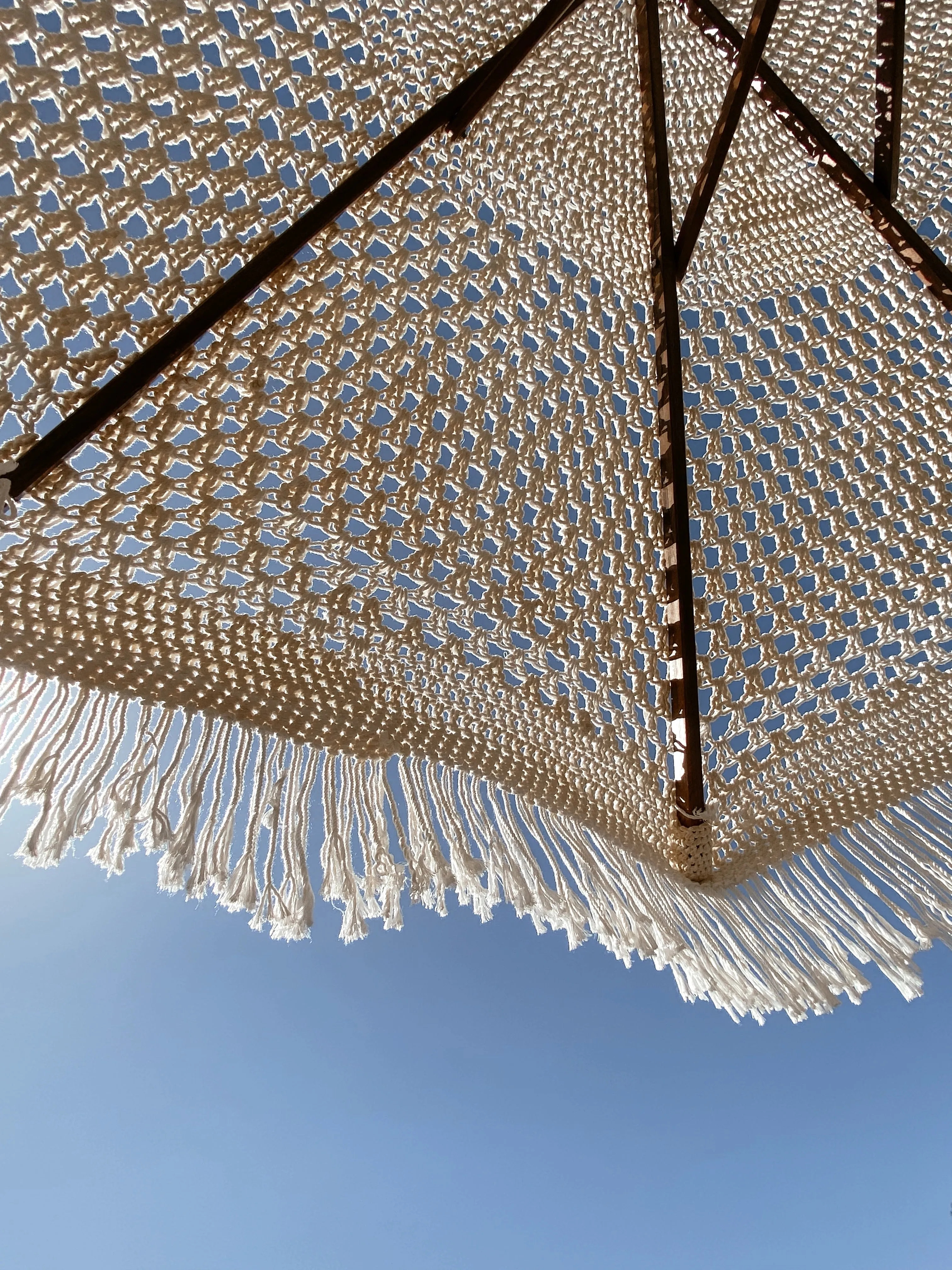 Casablanca Macrame Umbrella - Natural