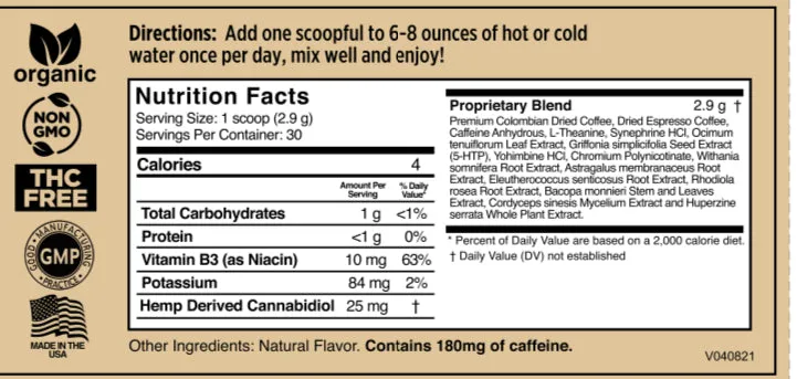 CBD Smart Coffee 750MG