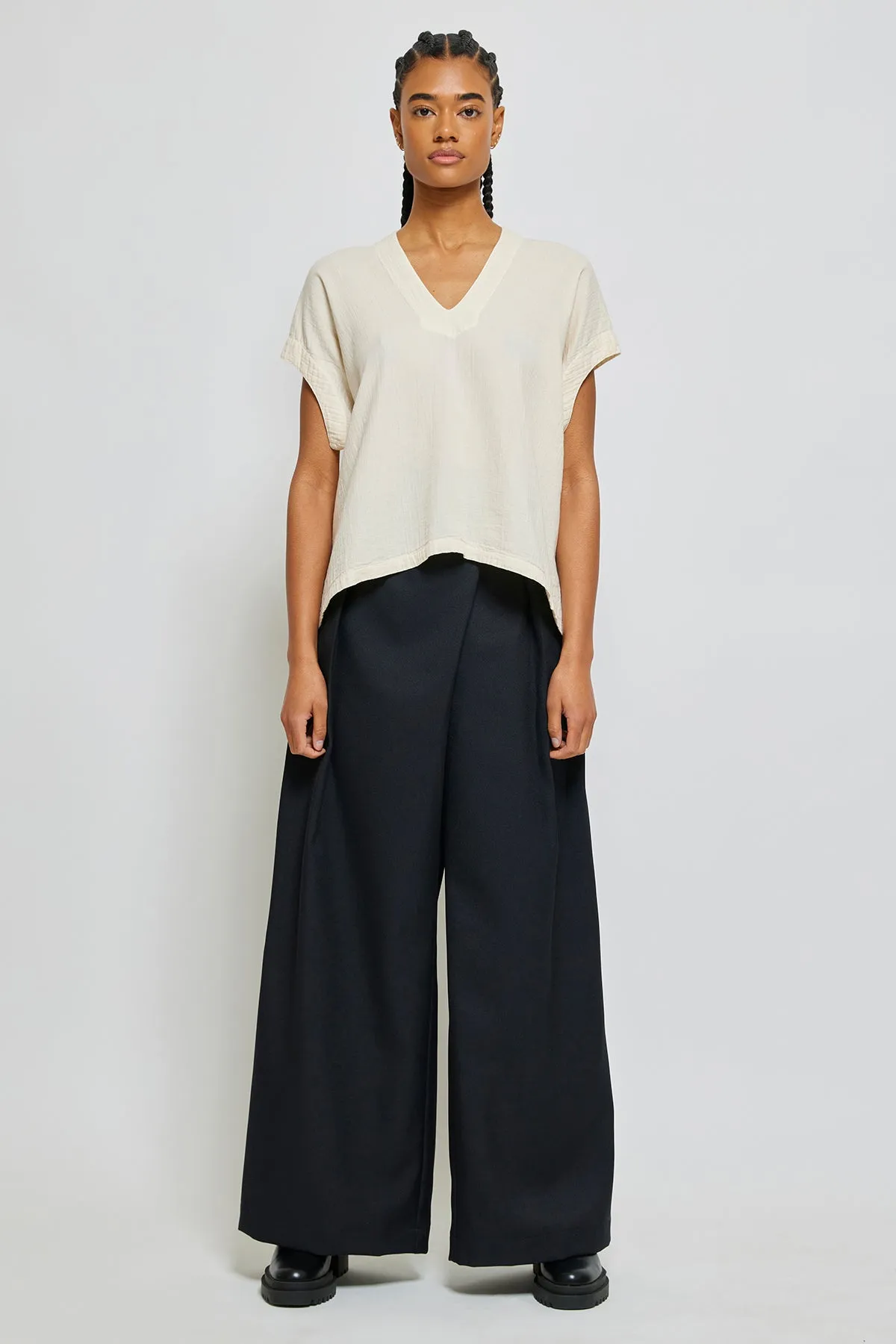 Celeste Top in Crinkled Cotton, Core Colors