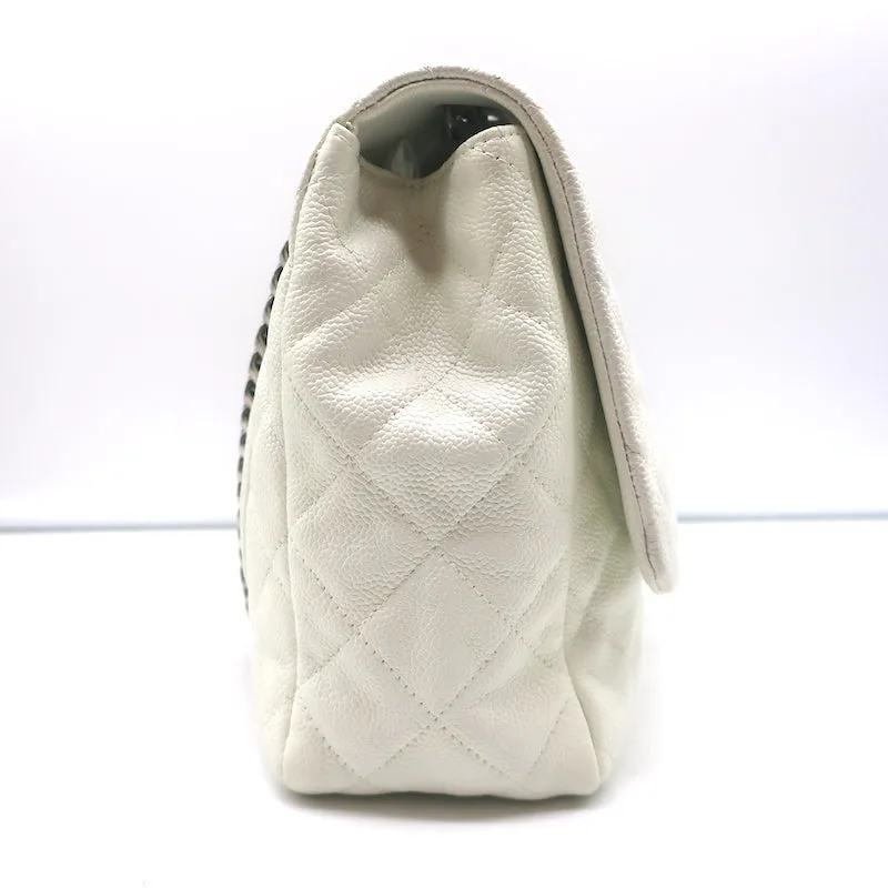 Chanel 2006 Reissue Medium Single Flap Bag White Quilted Caviar Leather