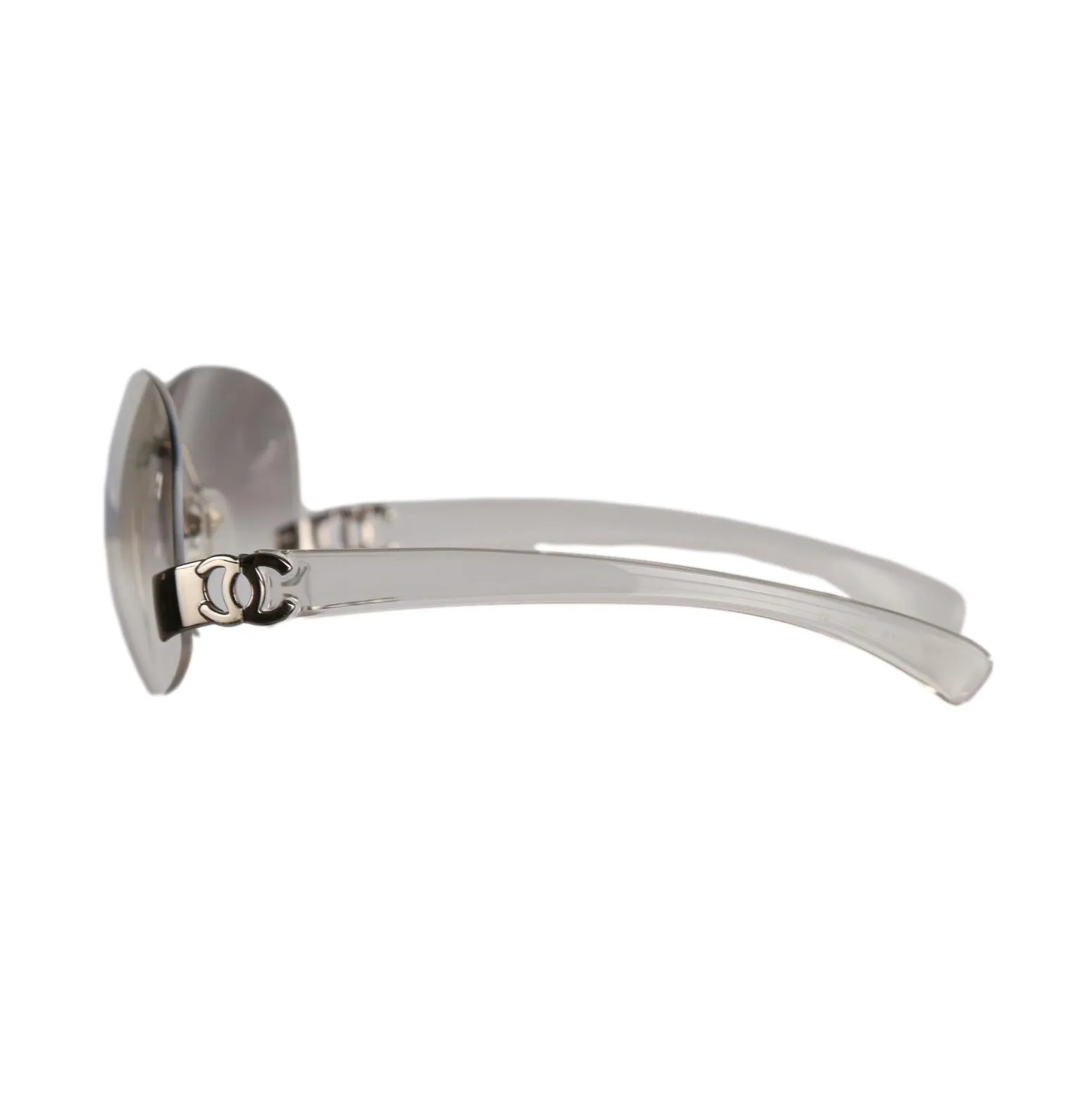 Chanel Transparent Reflective Oversized Sunglasses