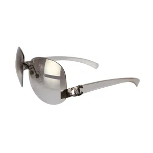 Chanel Transparent Reflective Oversized Sunglasses