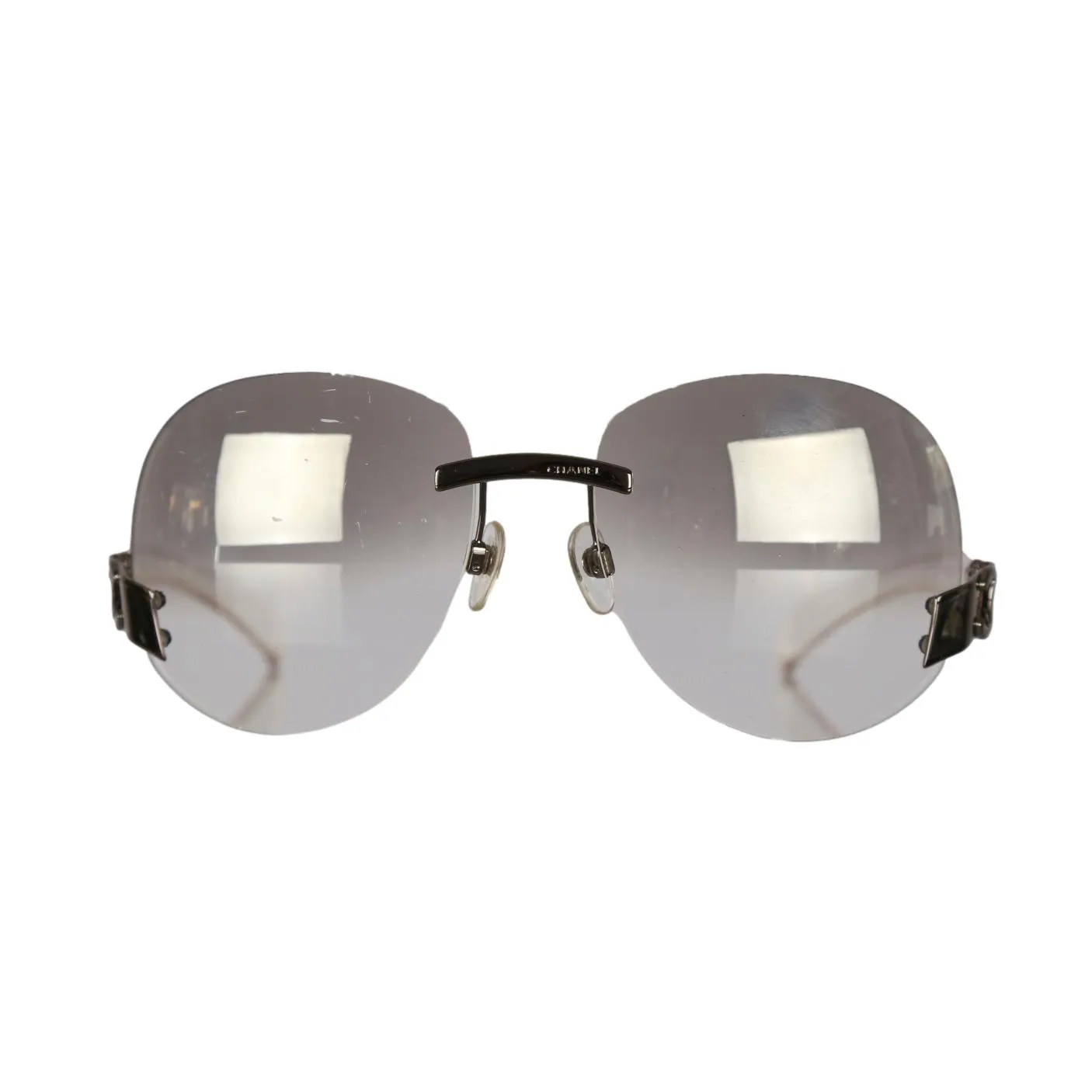 Chanel Transparent Reflective Oversized Sunglasses