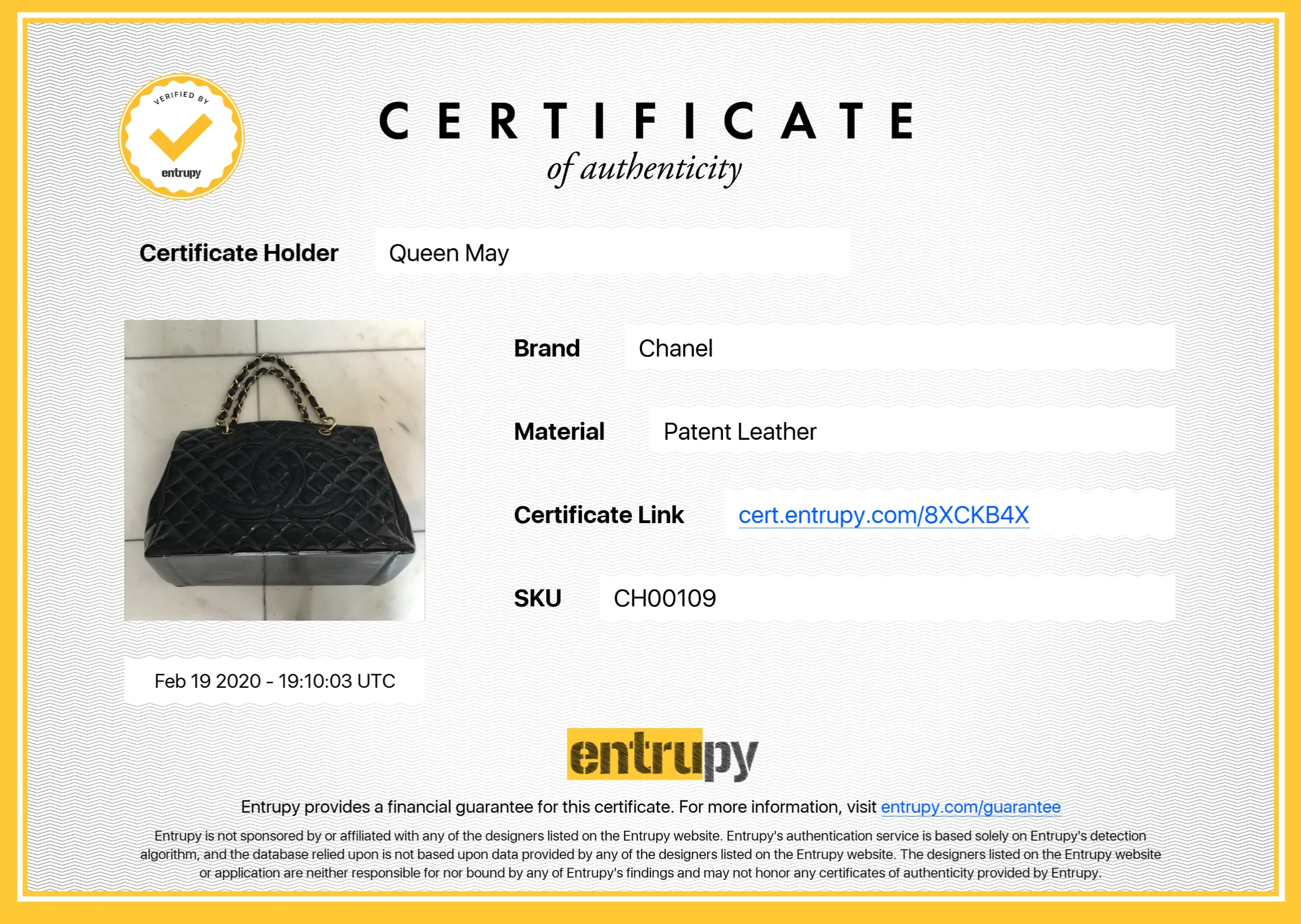 Chanel Vintage Patent Leather Grand Shopping Tote