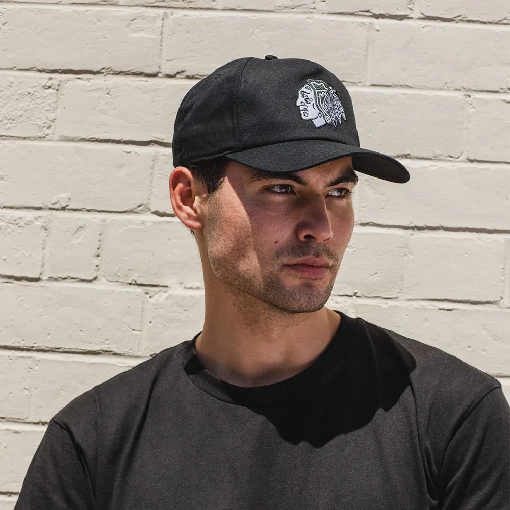 Chicago Blackhawks Black/White '47 MVP DT SNAPBACK