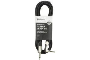 Chord Essential 3m Right Angle Guitar Cable