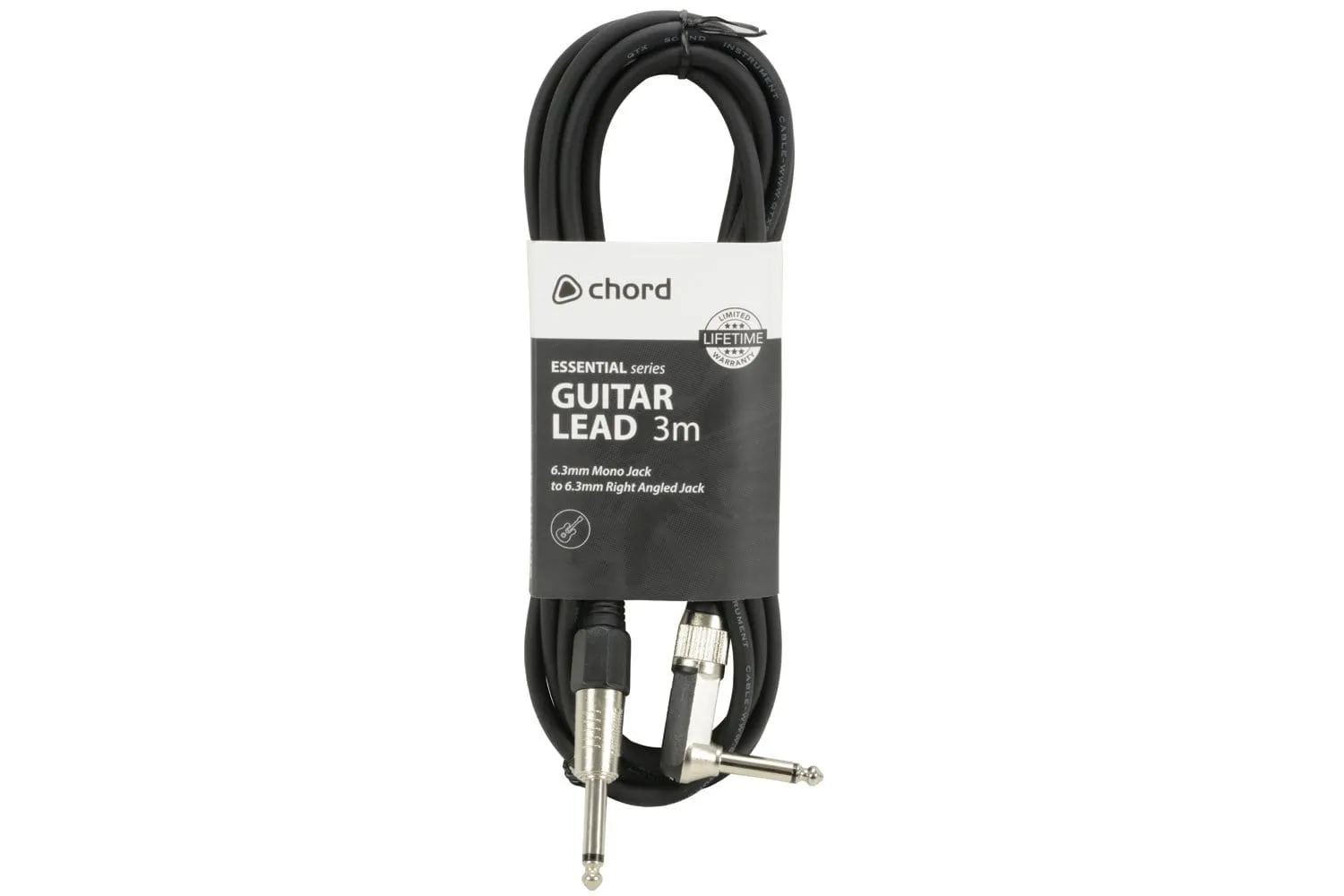 Chord Essential 3m Right Angle Guitar Cable