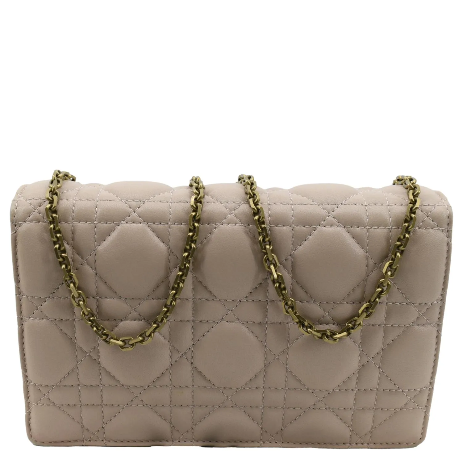 CHRISTIAN DIOR Dioraddict Quilted Lambskin Leather Crossbody Bag Dusty Pink